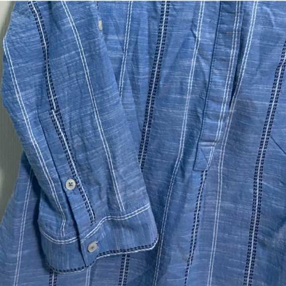 Nine West Lucy striped chambray popover top, size XXL - Picture 4 of 10